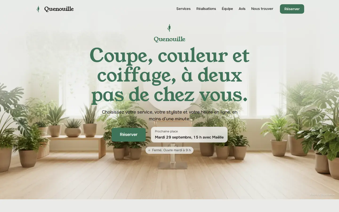 Style Nature : capture du site d’exemple